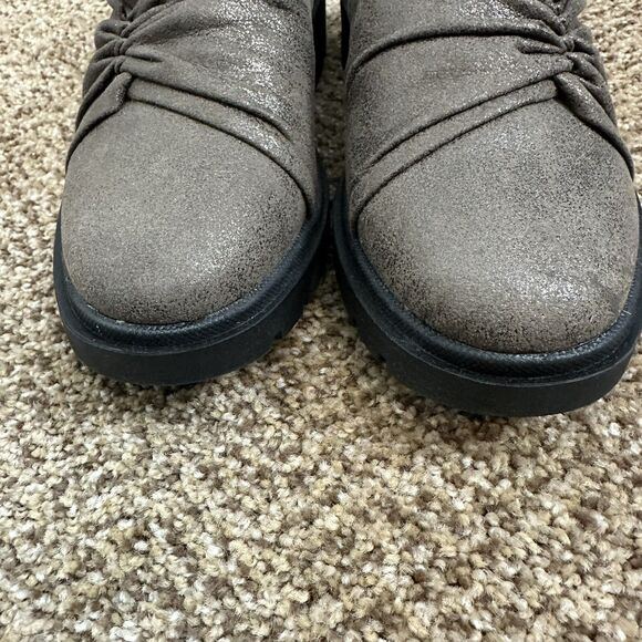 Clarks Collection Calla Style Ruched Slip-On Loafers in Bronze Womens 8 EUC - Picture 3 of 9